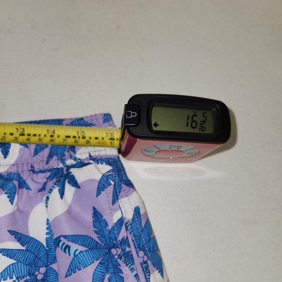 Coast Clothing Purple Tropical Palm Tree Swim Shorts Mens Size L With Mesh Linin - Picture 6 of 8